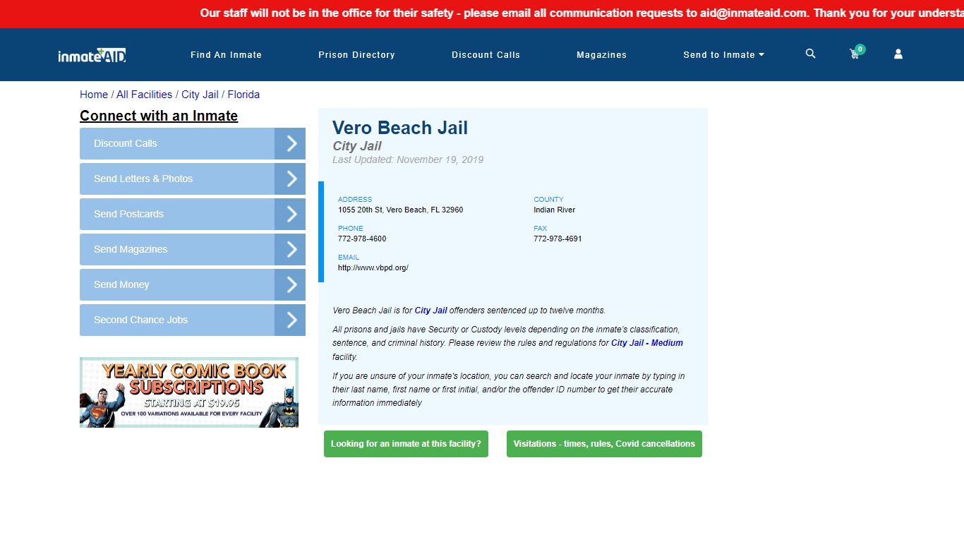 Vero Beach Jail | Inmate Locator